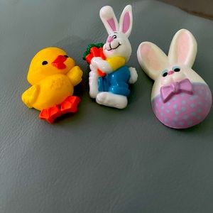Three 1980’s Easter Brooches 2 Hallmark Plastic